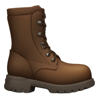 knee high chunky brown boots sticker