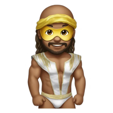 a baby dressed as Randy Savage sticker