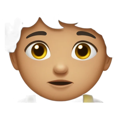 a baby girl, brune, crying because he is hungry sticker