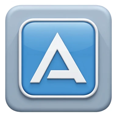 A flat vector emoji icon representing translation between Arabic and Spanish. Two overlapping squares: the front square is blue with a white letter 'A', the back square is light gray with the white Arabic letter 'ع' (Ain). Minimalist design, rounded corners, high quality, white background. sticker