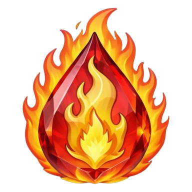 Red flaming crystal with a $ carved into the center of the crystal.Red flaming crystal with a $ carved into the center of the crystal. sticker