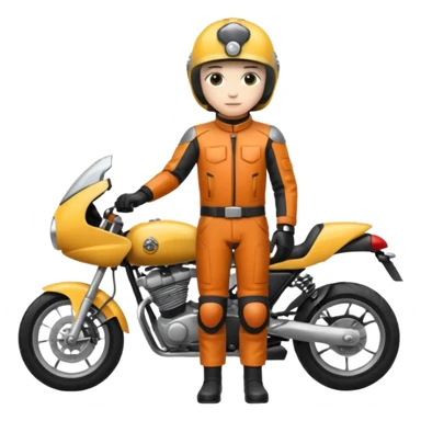 motorcycle human with helmet full body sticker