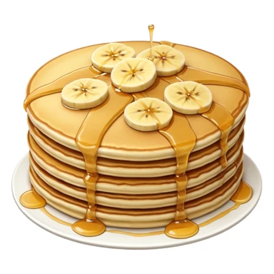 Pancakes with bananas on top sticker