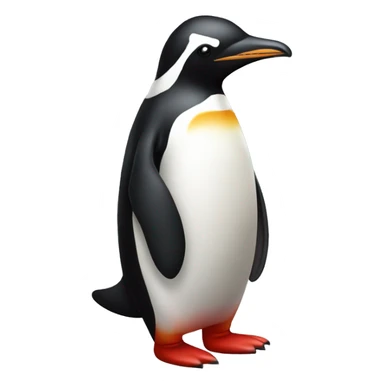red upright standing pinguin sticker
