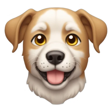 Perro con orejas de gato llorando sticker