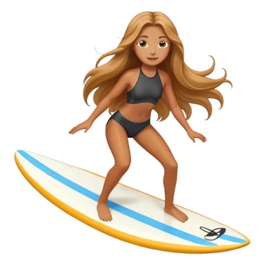 beautiful Surfer girl on the board sticker