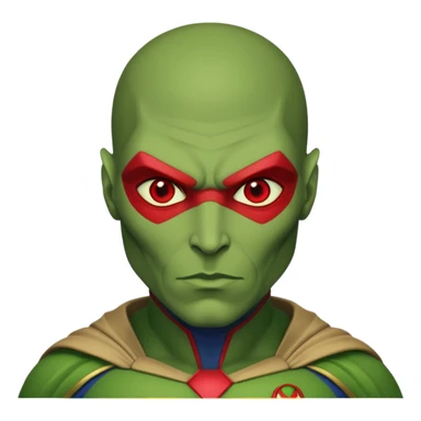 Martian Manhunter with red eyes sticker