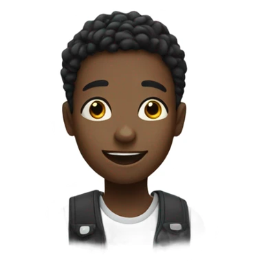 Black boy raising hand sticker