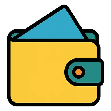 colored wallet icon sticker