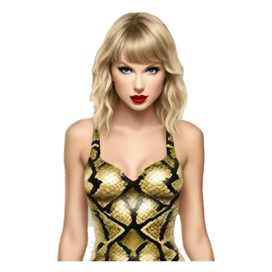 Taylor swift in a snake body suite at the eras tour sticker