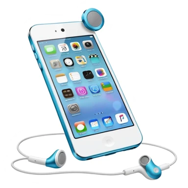 iPod touch 8 with earpiece speaker and running iOS 7 sticker