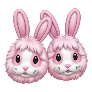 pink bunny slippers sticker