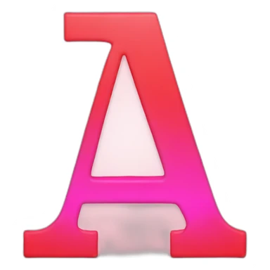 m letter red-pink color sticker