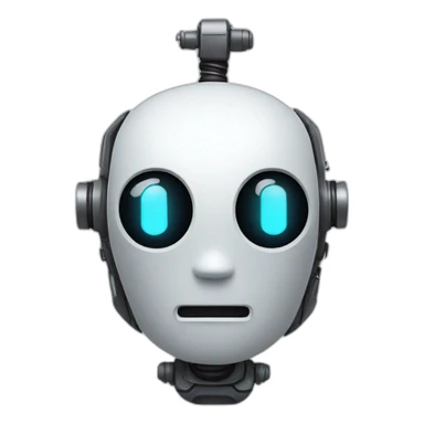 Robot with a question mark on the head sticker