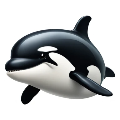 orca with closed zipper mouth sticker