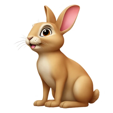 Rabbit in love with suricate sticker