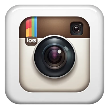 Instagram white and black sticker