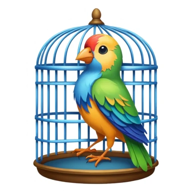  bird in cage sticker