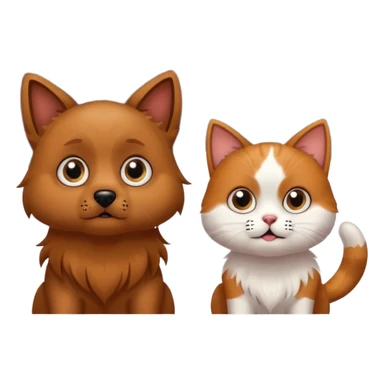 The dog and cat are afraid of fireworks sticker