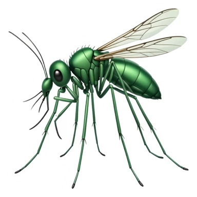 Walking mosquito sticker