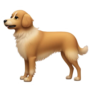 super fluffy dog in a shape of a circle with ultra skinny legs with no fur sticker