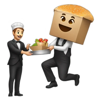 food-delivery with magician sticker