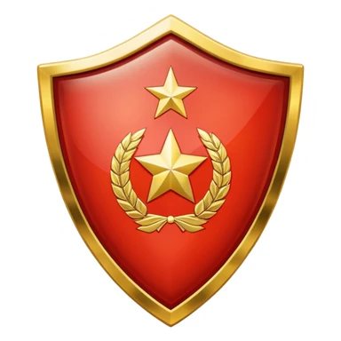 generate a very realistic shield metal with the USSR flag sticker