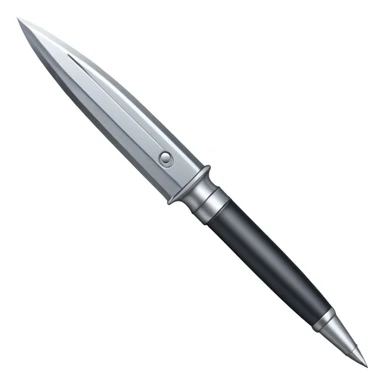 a pen with a knife blade sticker