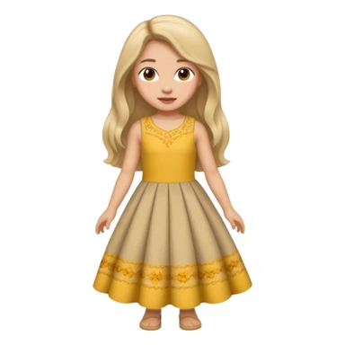 Girl curtsying with dress sticker