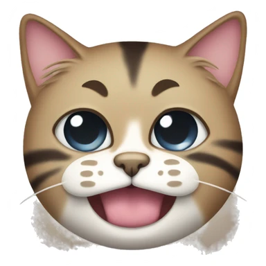 classic upside down frowning cat sticker