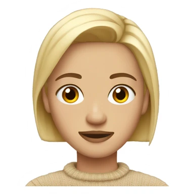 Eyebrow master blond in a beige sweater sticker