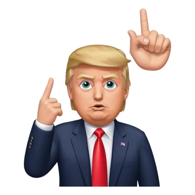 donald trump flipping someone off sticker