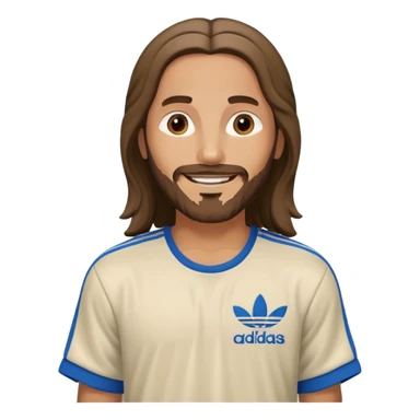 jesus in adidas clothes sticker