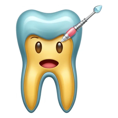 endodoncia dental con lima sticker