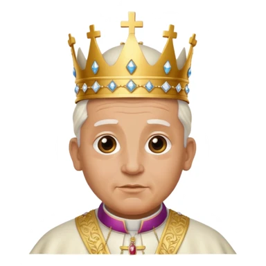 pope royal crown sticker