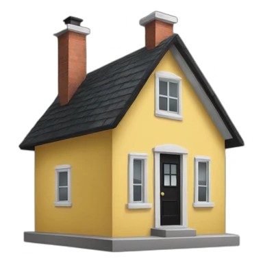 small house with black dog in window sticker