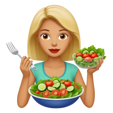 women eating healthy food sticker