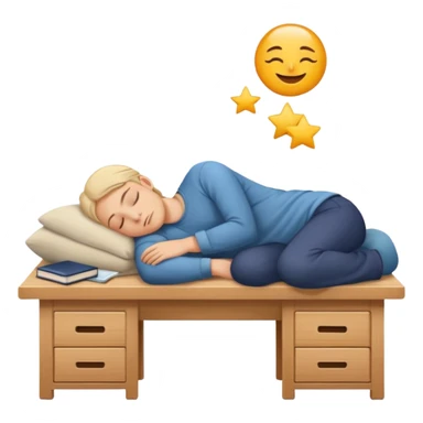 fell asleep on desk sticker