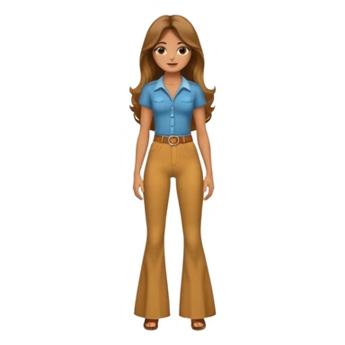 Retro 70s woman sticker