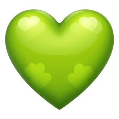 lime green heart with a checkered pattern sticker
