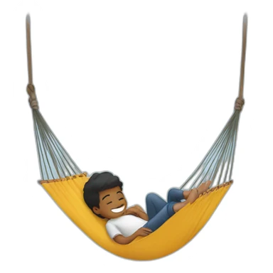 a kid laying in hammock sticker