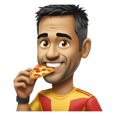 Ms dhoni eating pizza sticker