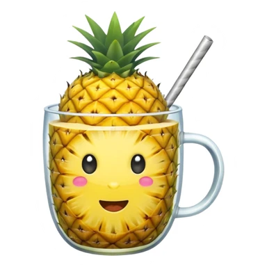Pineapple in a cup sticker