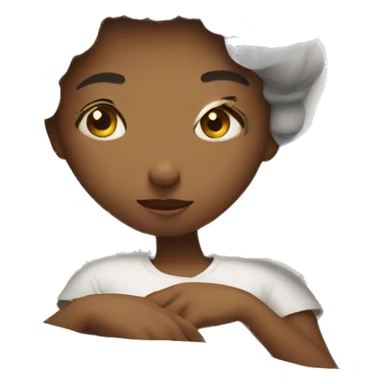 Girl in bed sleep sticker