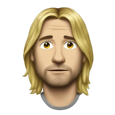 Kurt cobain + mind blowing emoji sticker