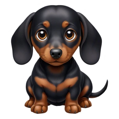 Black daschund sticker