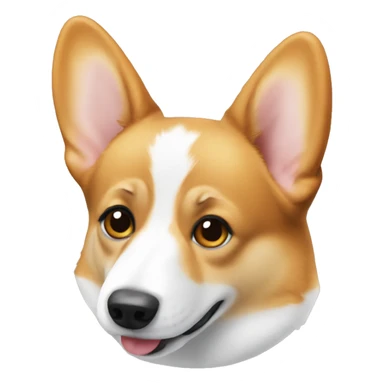 White and tan corgi named Benito sticker