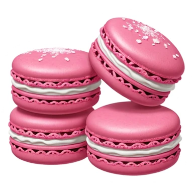 Macarons gâteaux framboise sticker