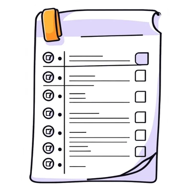 to-do list with all tasks checked off, completed checklist sticker