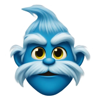 Blue grinch sticker